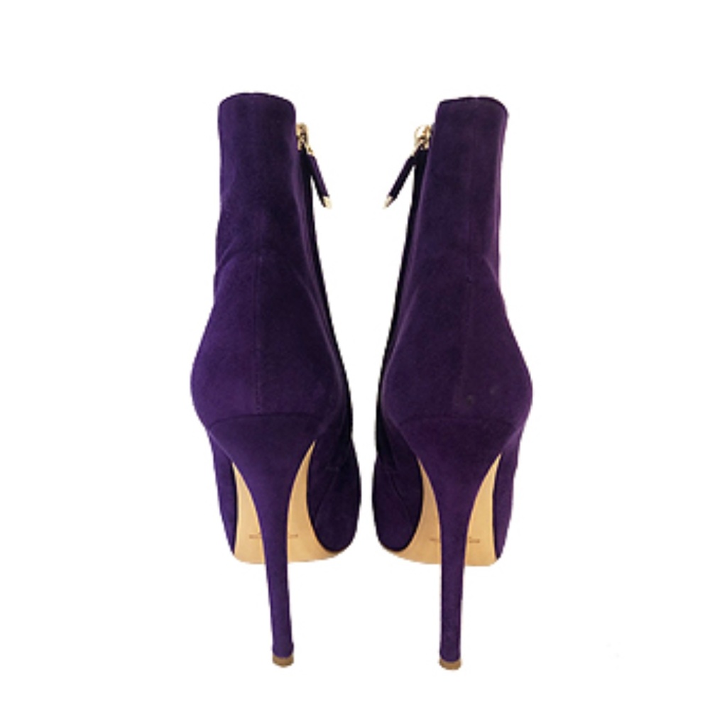 Ralph Lauren Collection Beverly Kidsuede Platform Booties - Picture 4 of 7